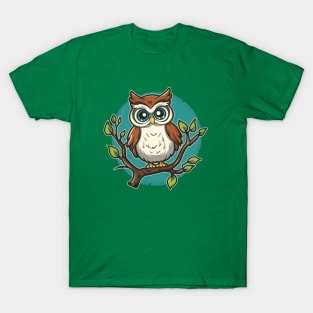 Cute Owl on Tree T-Shirt